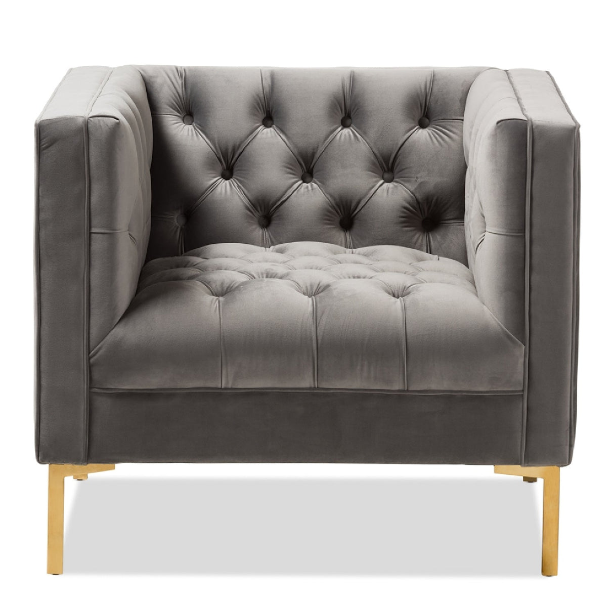   Modern European furniture - Button Tufted Velvet Lounge Chair - www.oroa.com | Oroa.com
