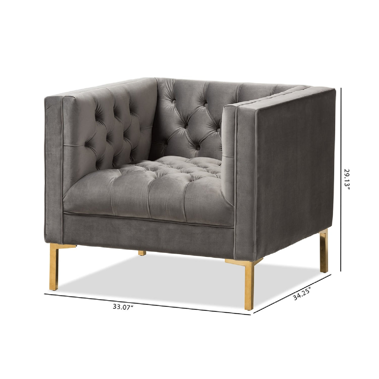   Modern European furniture - Button Tufted Velvet Lounge Chair - www.oroa.com | Oroa.com