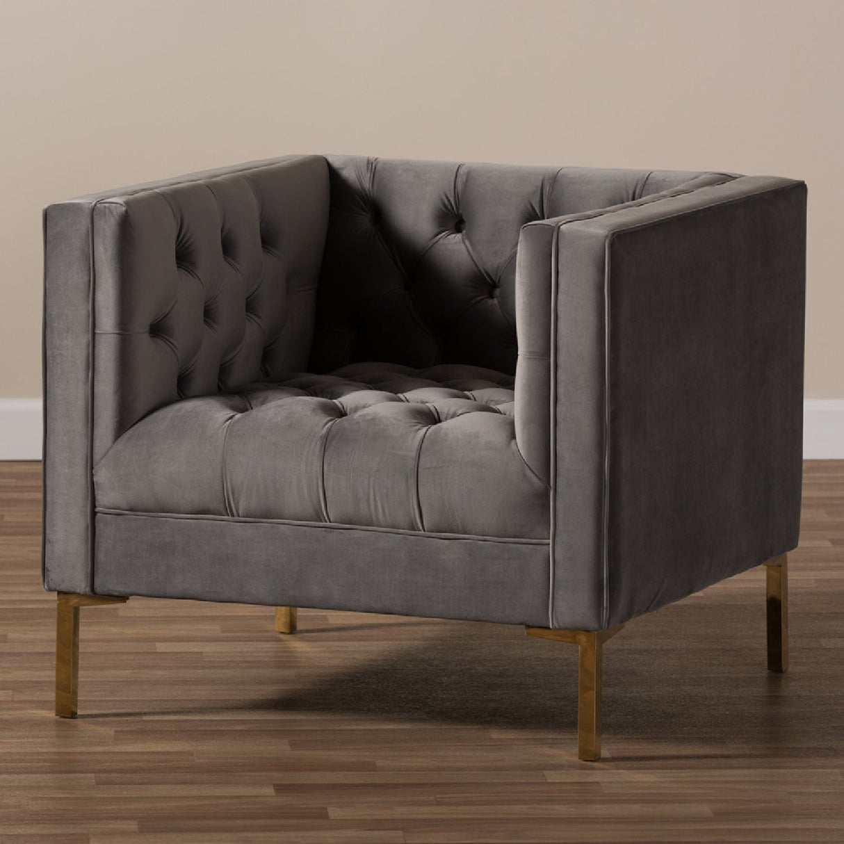   Modern European furniture - Button Tufted Velvet Lounge Chair - www.oroa.com | Oroa.com