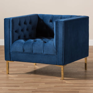   Modern European furniture - Button Tufted Velvet Lounge Chair - www.oroa.com | Oroa.com