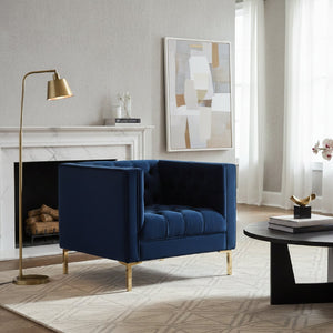   Modern European furniture - Button Tufted Velvet Lounge Chair - www.oroa.com | Oroa.com