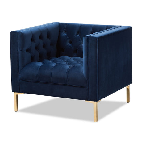   Modern European furniture - Button Tufted Velvet Lounge Chair - www.oroa.com | Oroa.com