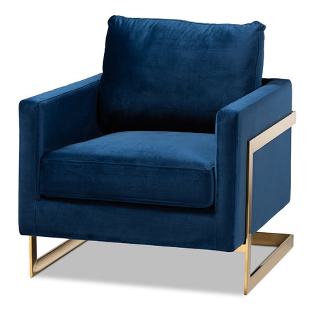   Modern European furniture - Gold Framed Velvet Accent Chair - www.oroa.com | Oroa.com