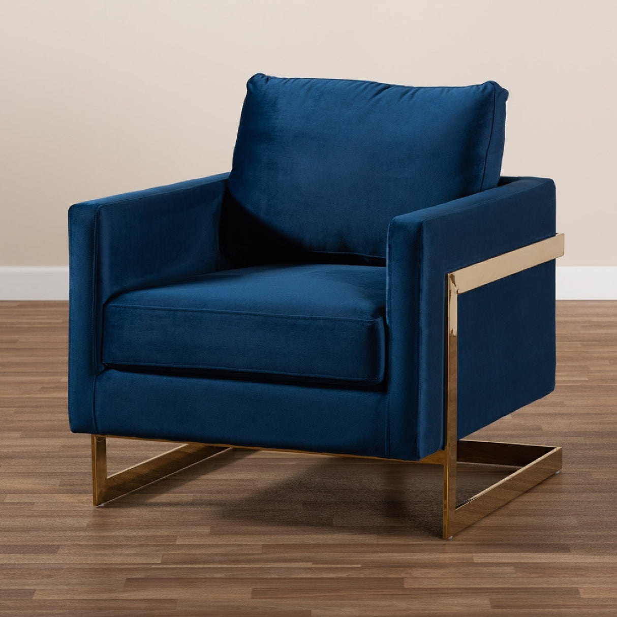   Modern European furniture - Gold Framed Velvet Accent Chair - www.oroa.com | Oroa.com