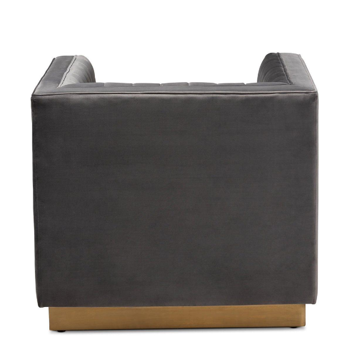   Modern European furniture - Gray Velvet Channeled Accent Chair - www.oroa.com | Oroa.com