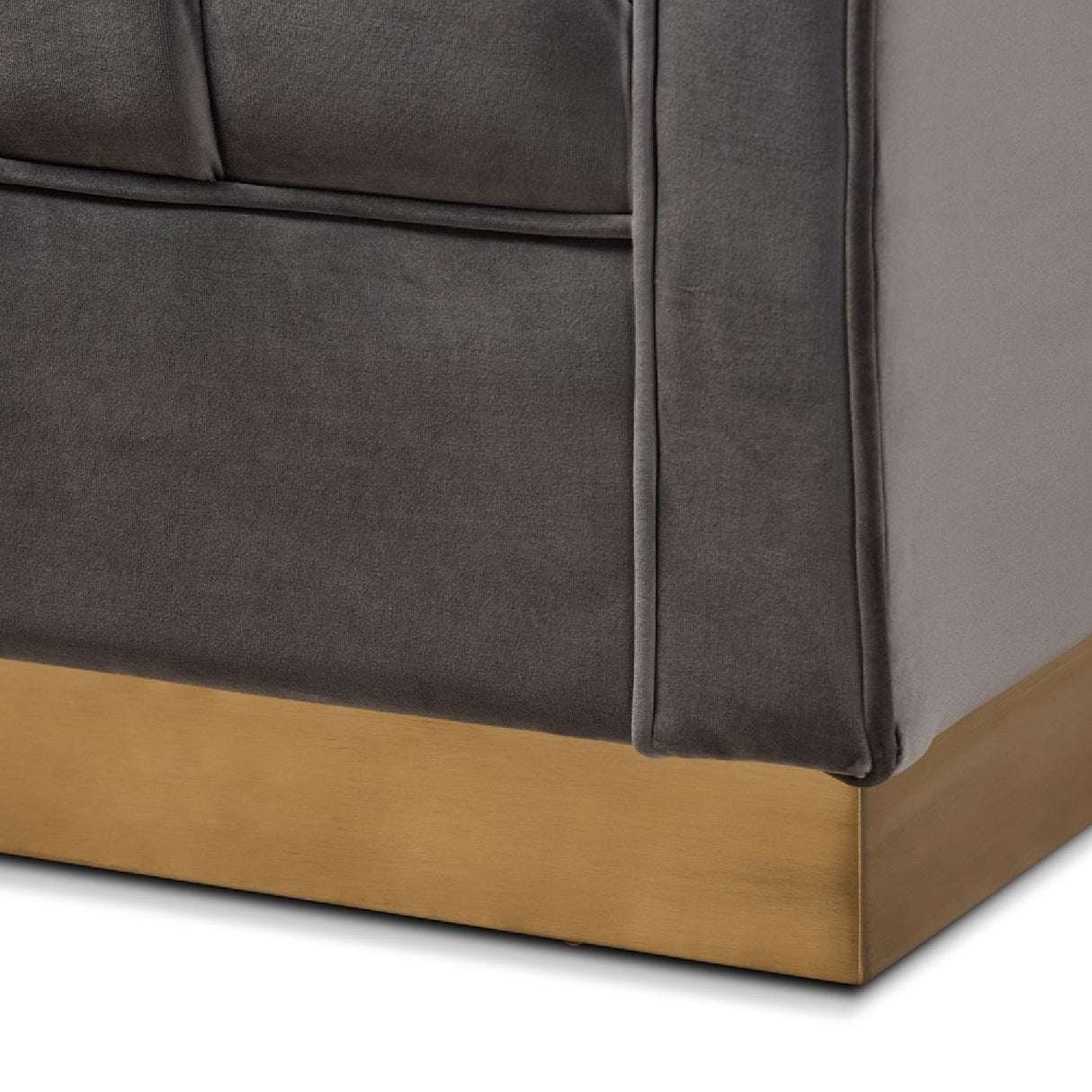   Modern European furniture - Gray Velvet Channeled Accent Chair - www.oroa.com | Oroa.com