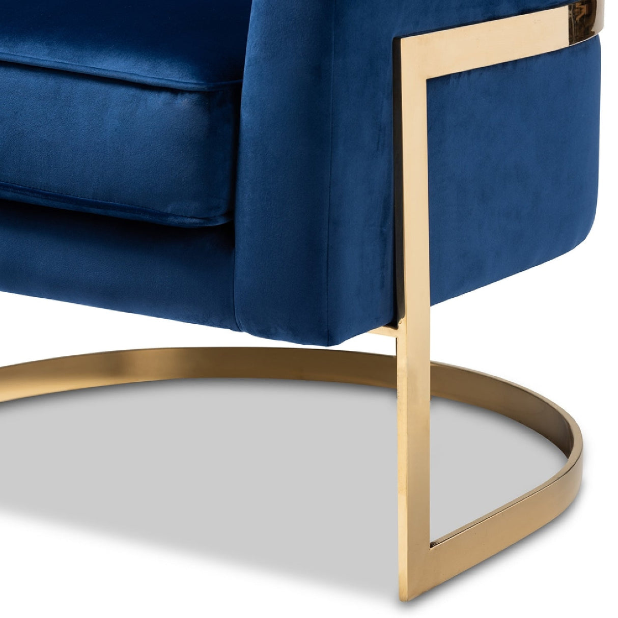   Modern European furniture - Blue Velvet Accent Chair - www.oroa.com | Oroa.com