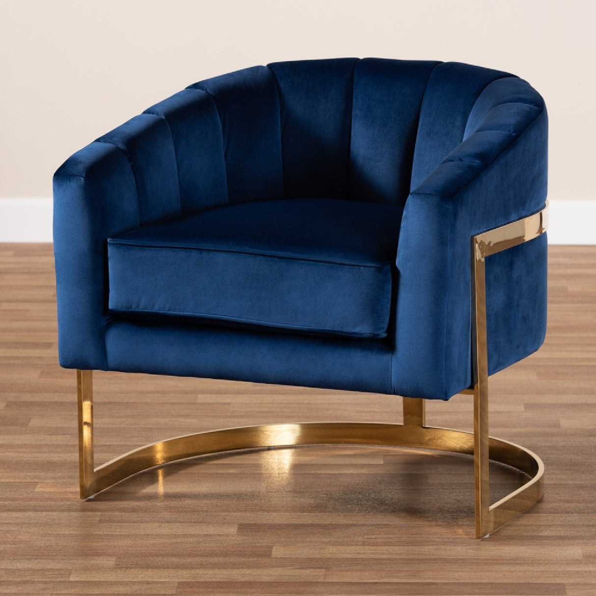   Modern European furniture - Blue Velvet Accent Chair - www.oroa.com | Oroa.com