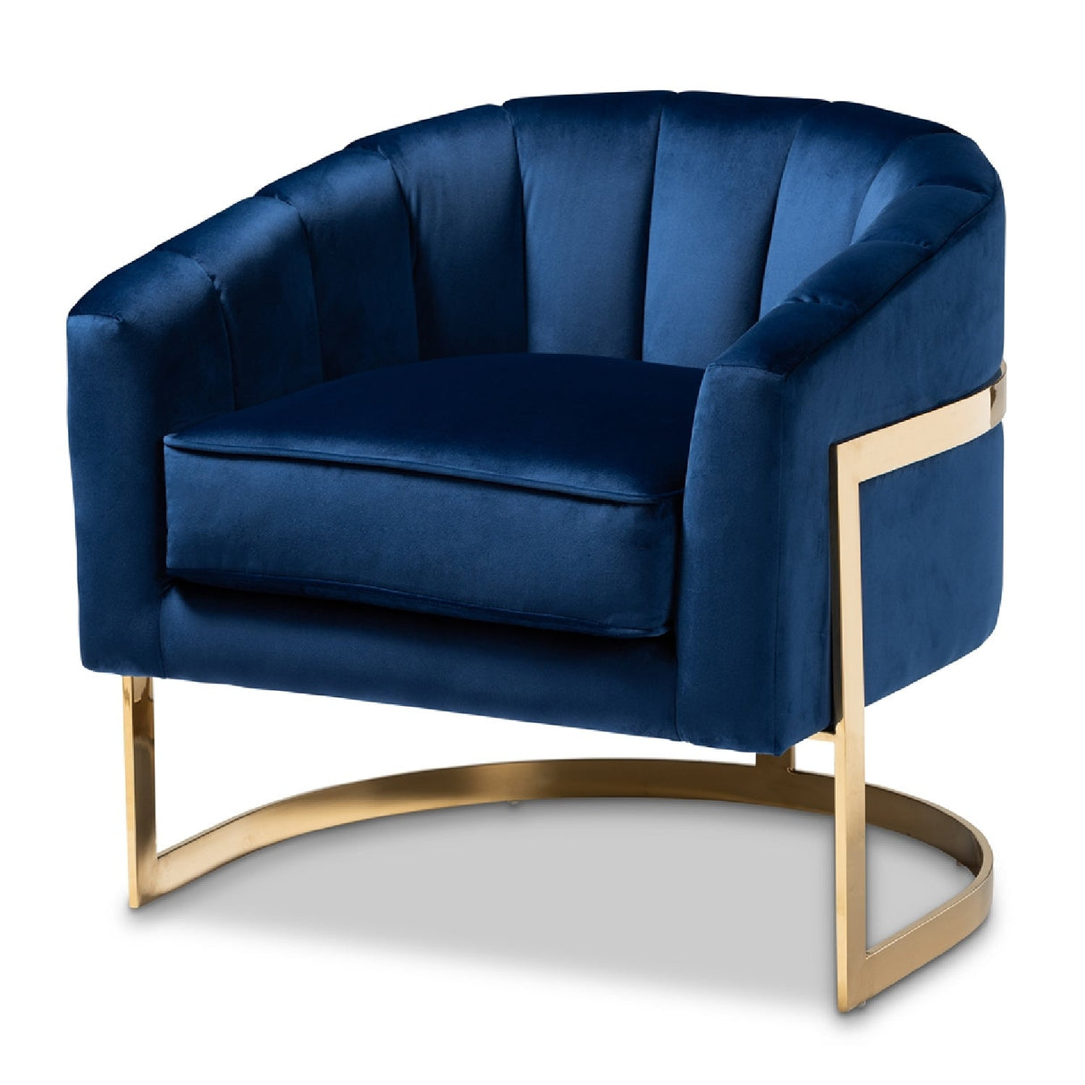   Modern European furniture - Blue Velvet Accent Chair - www.oroa.com | Oroa.com