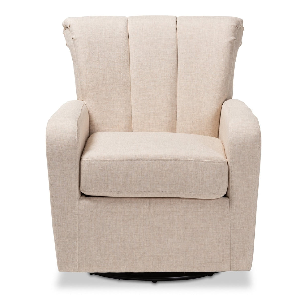   Modern European furniture - Beige Fabric Swivel Chair - www.oroa.com | Oroa.com