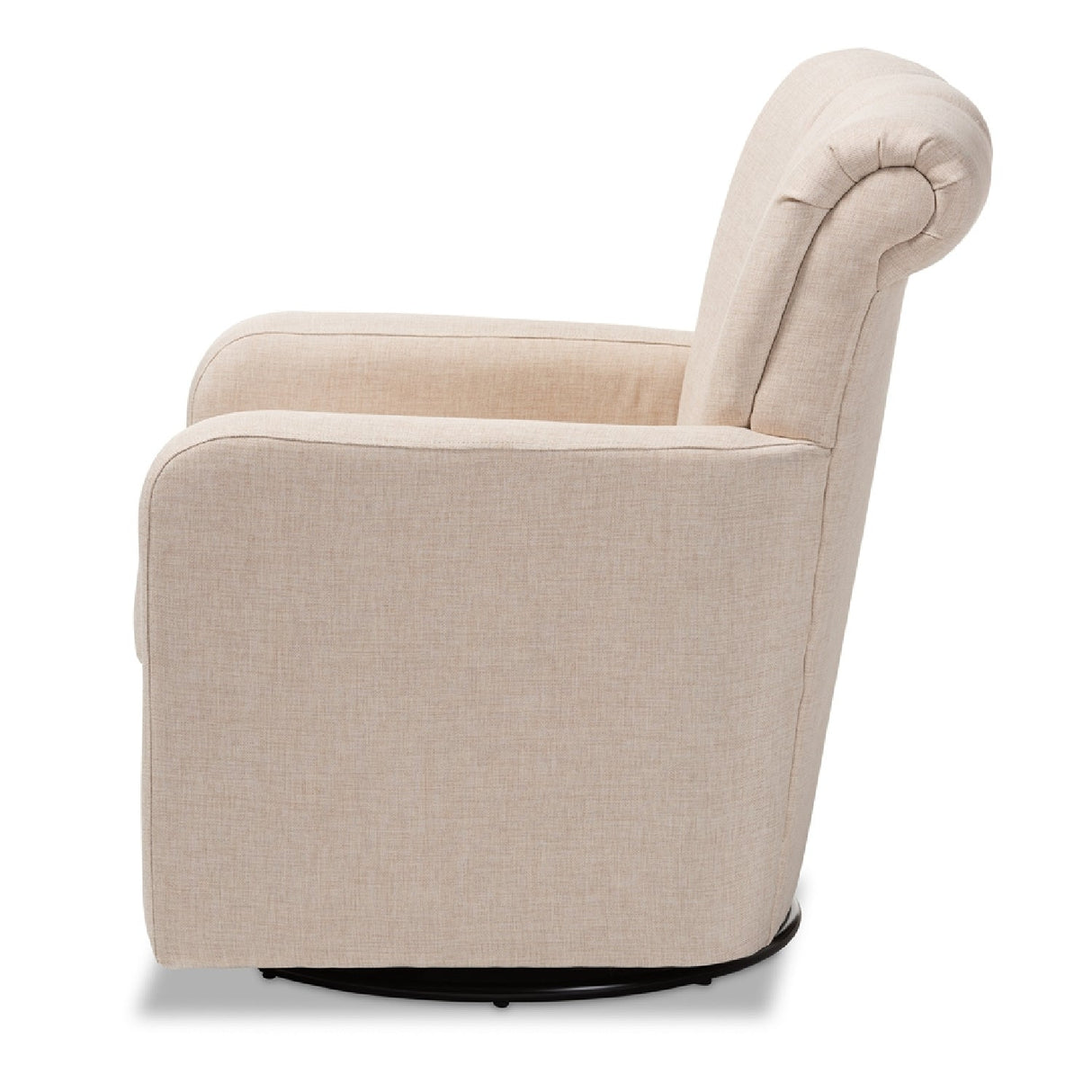   Modern European furniture - Beige Fabric Swivel Chair - www.oroa.com | Oroa.com