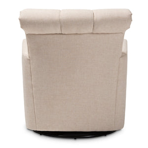   Modern European furniture - Beige Fabric Swivel Chair - www.oroa.com | Oroa.com