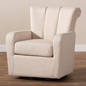   Modern European furniture - Beige Fabric Swivel Chair - www.oroa.com | Oroa.com