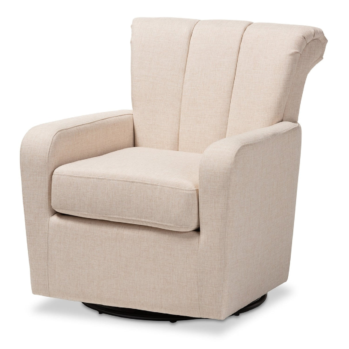   Modern European furniture - Beige Fabric Swivel Chair - www.oroa.com | Oroa.com