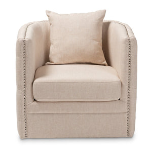   Modern European furniture - Tufted Beige Swivel Chair - www.oroa.com | Oroa.com