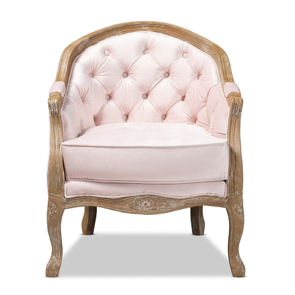   Modern European furniture - Tufted Pink Velvet Accent Chair - www.oroa.com | Oroa.com