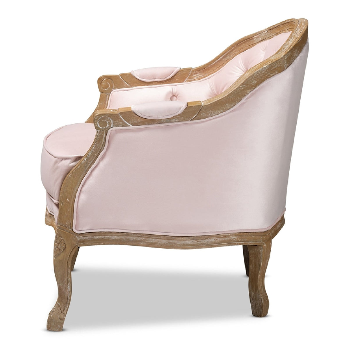   Modern European furniture - Tufted Pink Velvet Accent Chair - www.oroa.com | Oroa.com