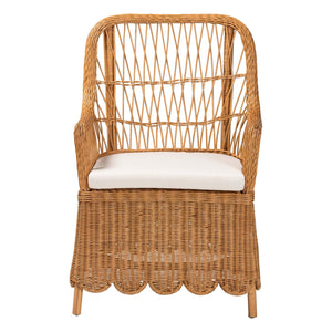   Modern European furniture - Scalloped Rattan Accent Chair - www.oroa.com | Oroa.com
