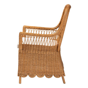   Modern European furniture - Scalloped Rattan Accent Chair - www.oroa.com | Oroa.com
