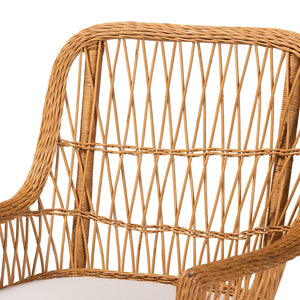   Modern European furniture - Scalloped Rattan Accent Chair - www.oroa.com | Oroa.com