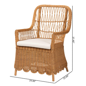   Modern European furniture - Scalloped Rattan Accent Chair - www.oroa.com | Oroa.com