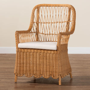   Modern European furniture - Scalloped Rattan Accent Chair - www.oroa.com | Oroa.com