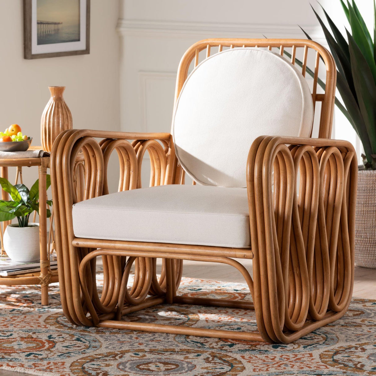   Modern European furniture - Square Armed Rattan Accent Chair - www.oroa.com | Oroa.com