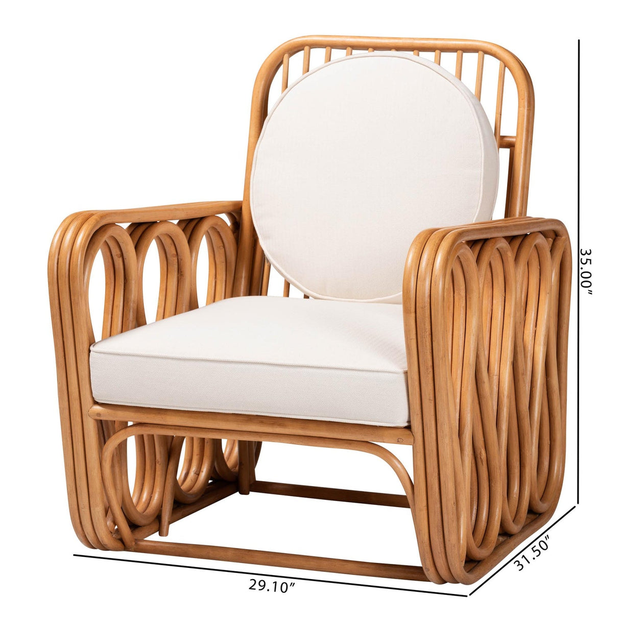   Modern European furniture - Square Armed Rattan Accent Chair - www.oroa.com | Oroa.com