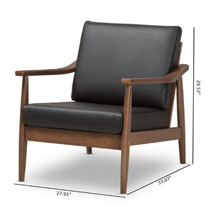   Modern European furniture - Walnut Framed Lounge Chair - www.oroa.com | Oroa.com