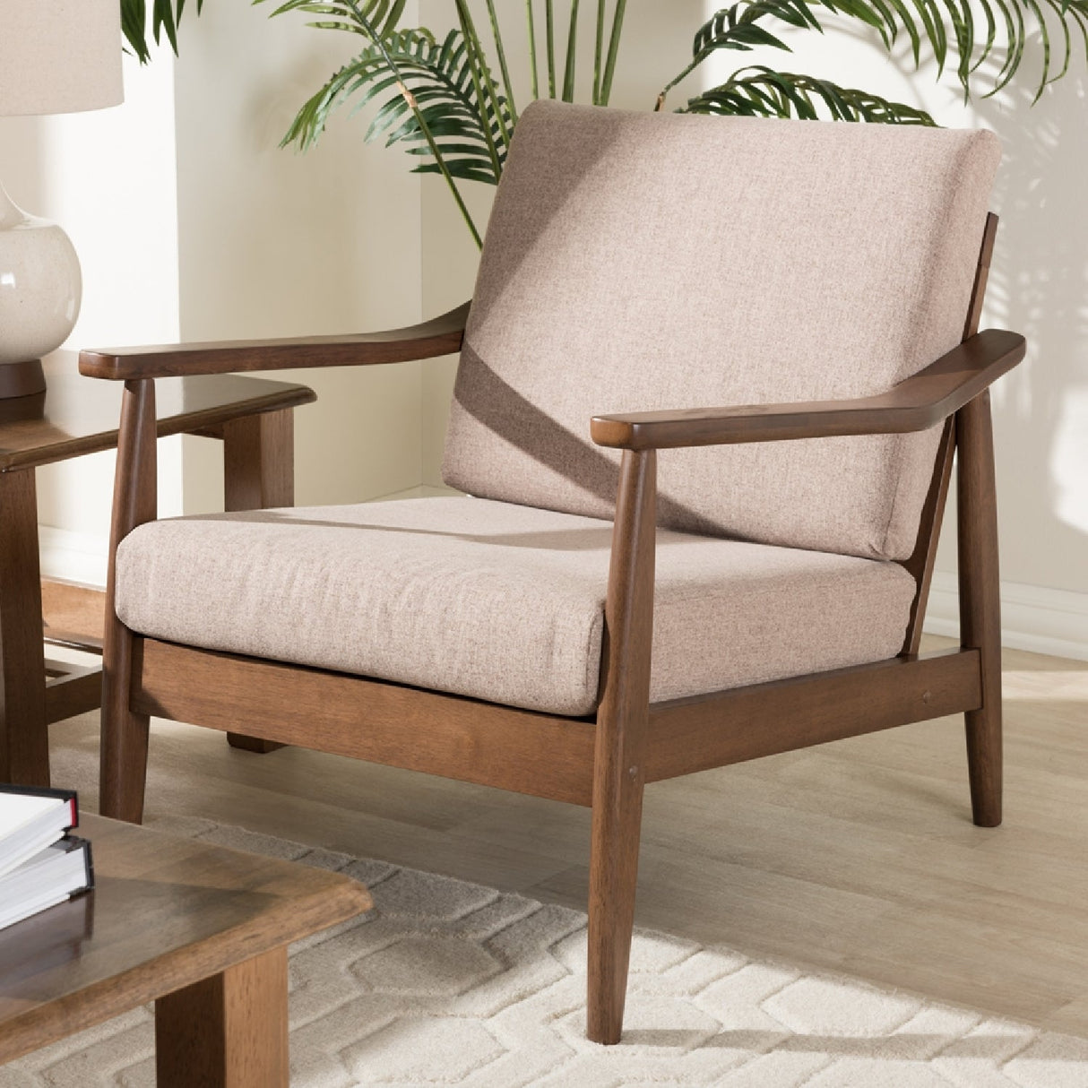   Modern European furniture - Walnut Framed Lounge Chair - www.oroa.com | Oroa.com