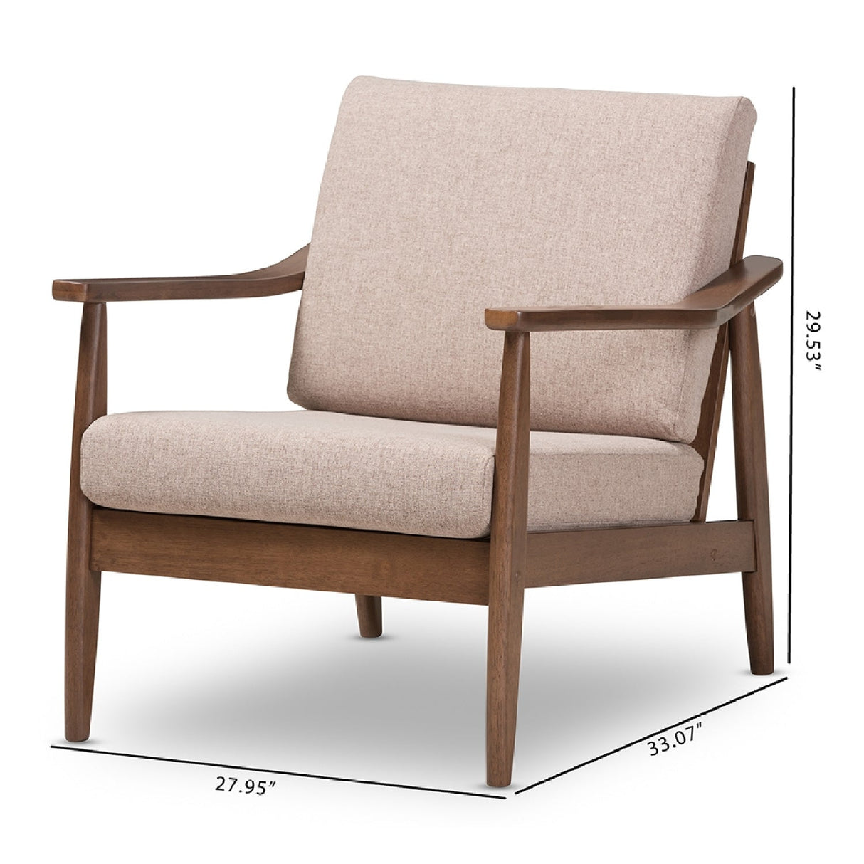   Modern European furniture - Walnut Framed Lounge Chair - www.oroa.com | Oroa.com