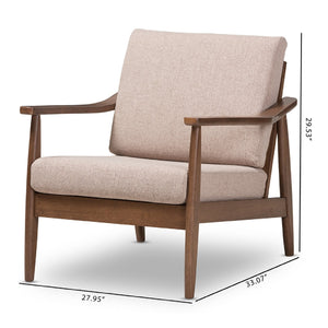   Modern European furniture - Walnut Framed Lounge Chair - www.oroa.com | Oroa.com