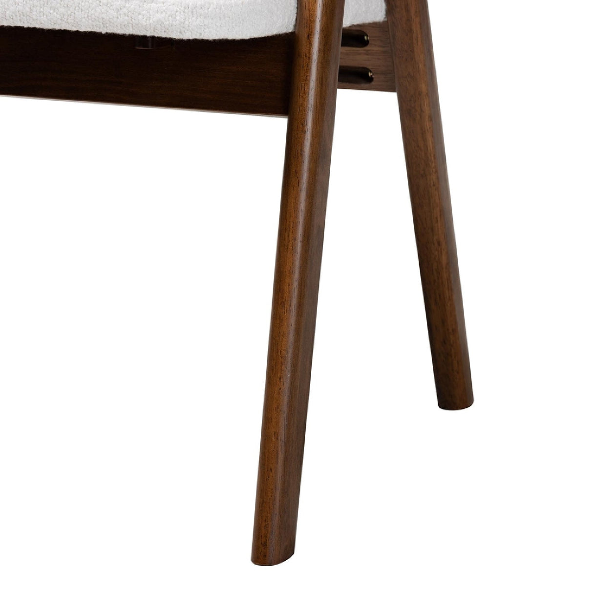   Modern European furniture - White Boucle Curved Dining Chairs 2 - www.oroa.com | Oroa.com