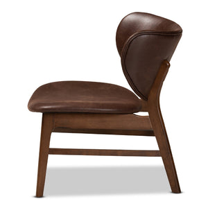   Modern European furniture - Brown Leather Effect Accent Chair  - www.oroa.com | Oroa.com