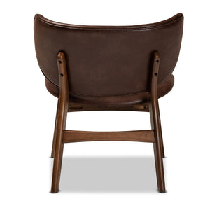   Modern European furniture - Brown Leather Effect Accent Chair  - www.oroa.com | Oroa.com