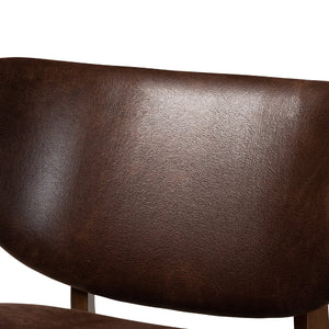   Modern European furniture - Brown Leather Effect Accent Chair  - www.oroa.com | Oroa.com