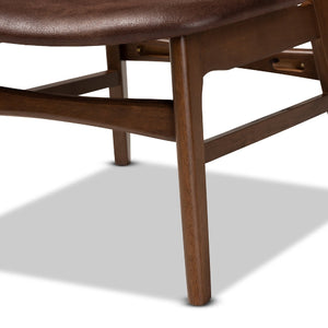   Modern European furniture - Brown Leather Effect Accent Chair  - www.oroa.com | Oroa.com