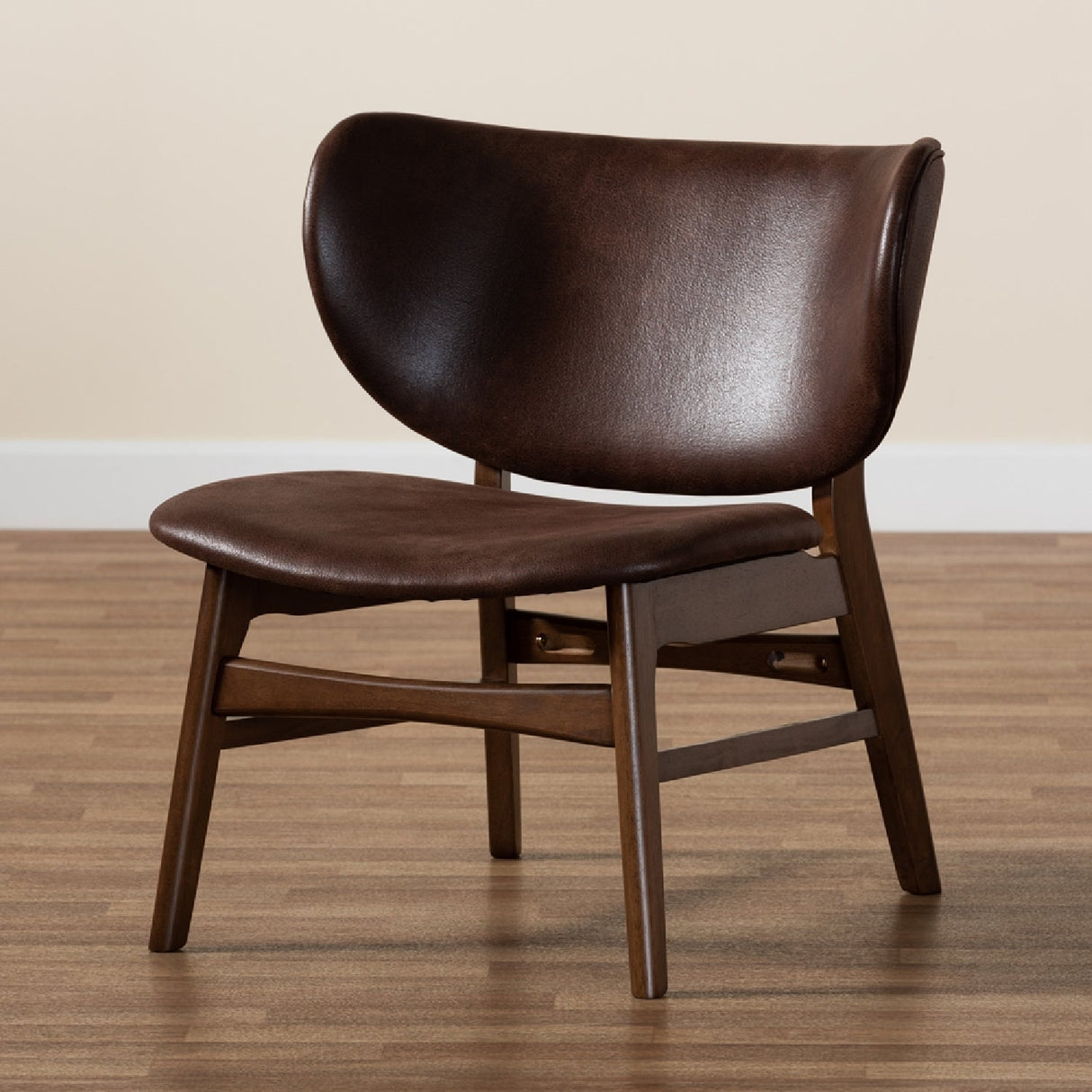   Modern European furniture - Brown Leather Effect Accent Chair  - www.oroa.com | Oroa.com