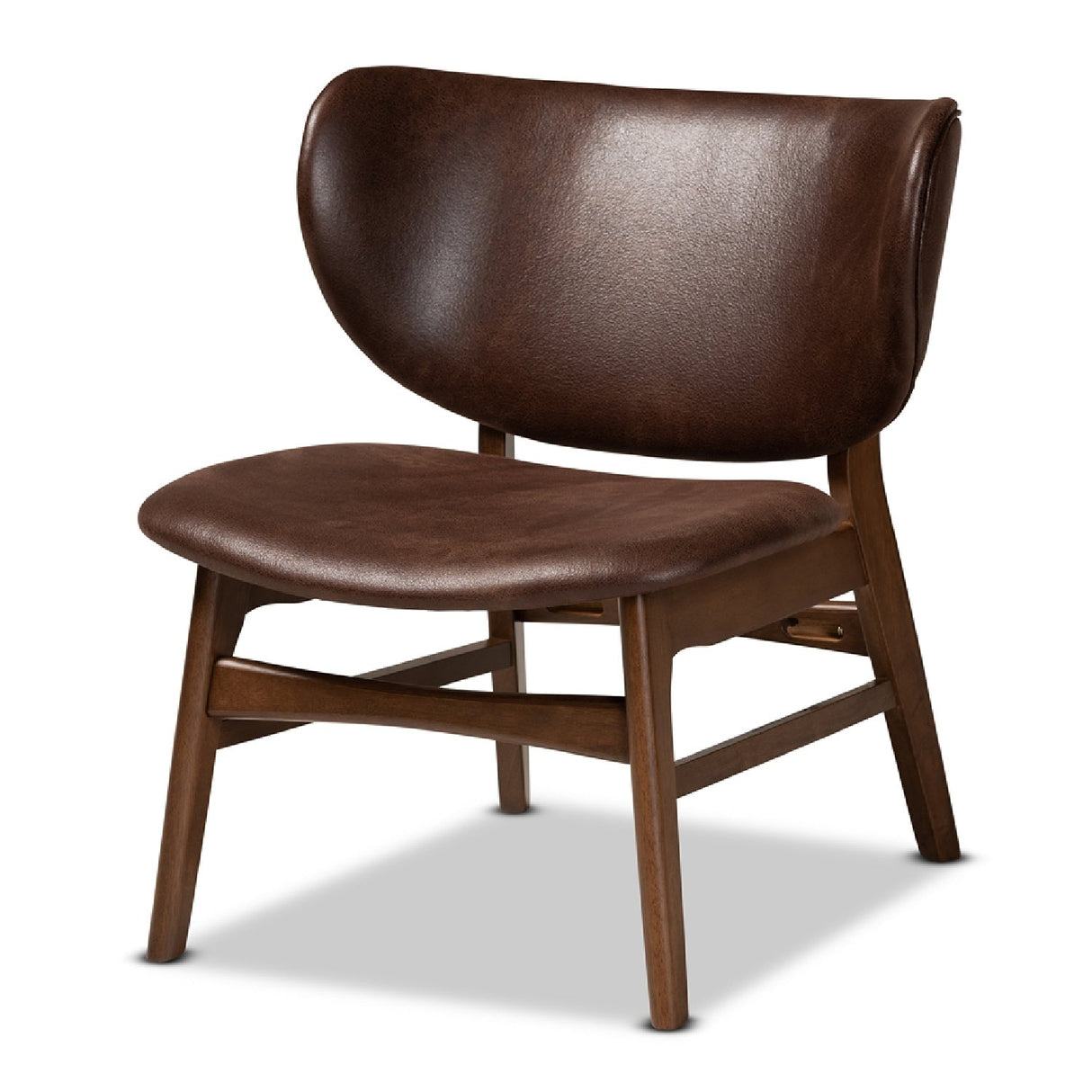   Modern European furniture - Brown Leather Effect Accent Chair  - www.oroa.com | Oroa.com