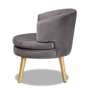   Modern European furniture - Round Velvet Accent Chair - www.oroa.com | Oroa.com