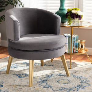   Modern European furniture - Round Velvet Accent Chair - www.oroa.com | Oroa.com