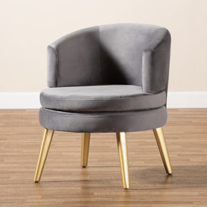  Modern European furniture - Round Velvet Accent Chair - www.oroa.com | Oroa.com