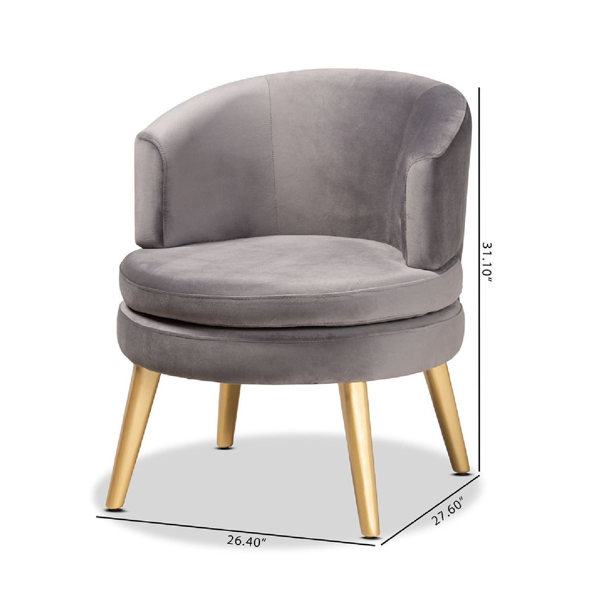   Modern European furniture - Round Velvet Accent Chair - www.oroa.com | Oroa.com