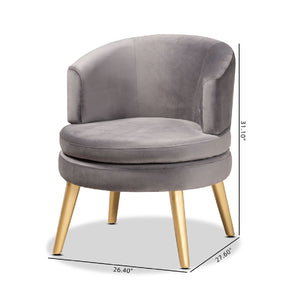   Modern European furniture - Round Velvet Accent Chair - www.oroa.com | Oroa.com
