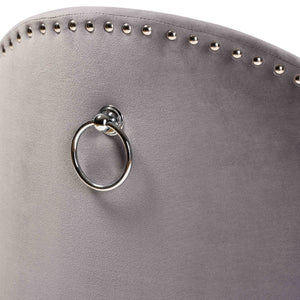   Modern European furniture - Studded Velvet Rolling Accent Chair - www.oroa.com | Oroa.com