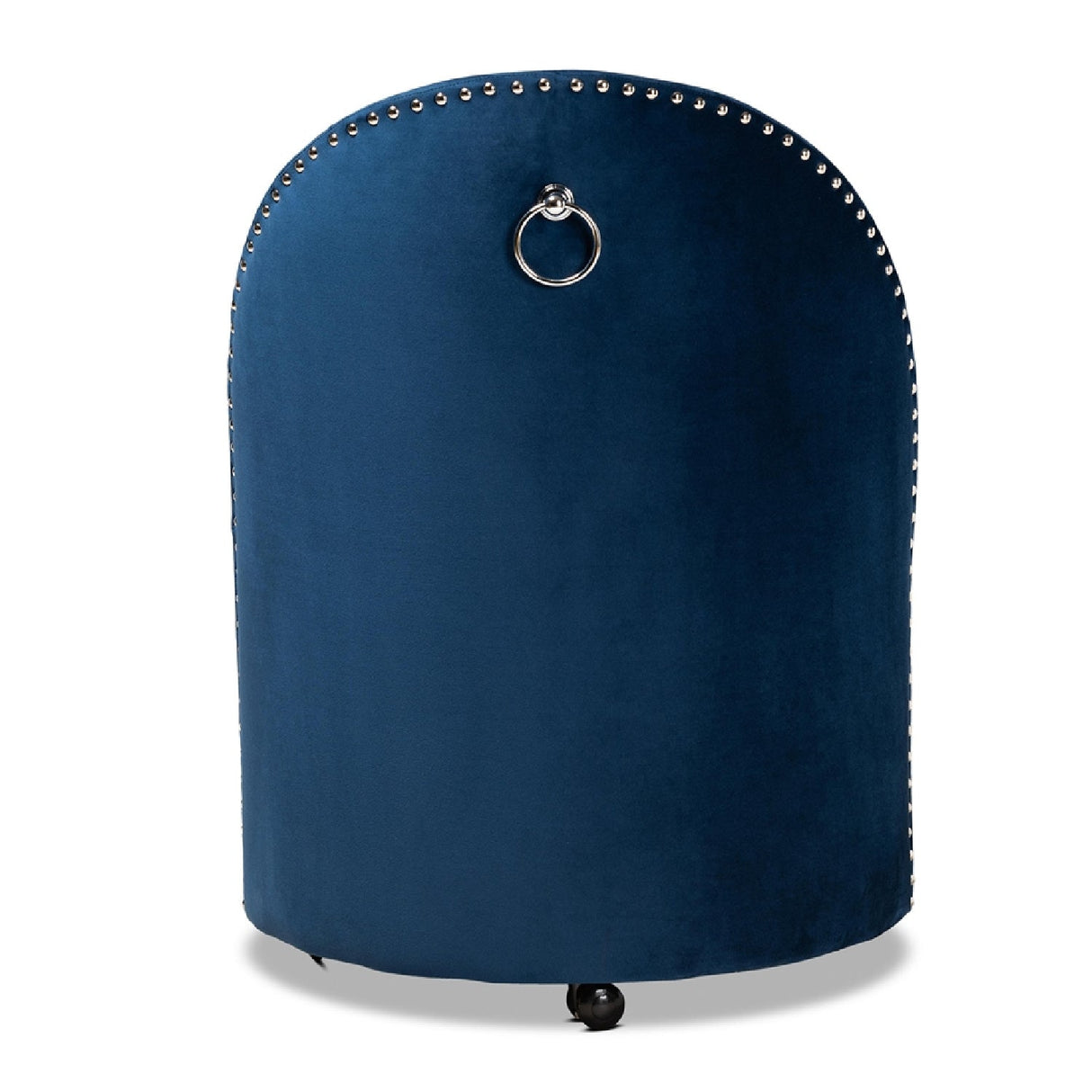   Modern European furniture - Studded Velvet Rolling Accent Chair - www.oroa.com | Oroa.com