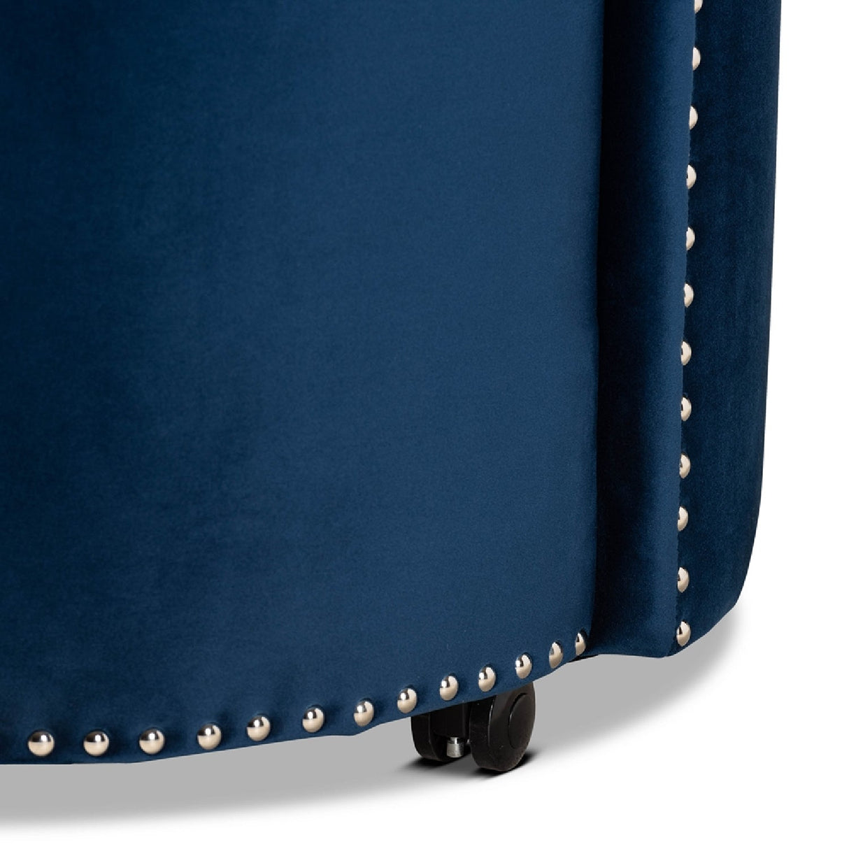   Modern European furniture - Studded Velvet Rolling Accent Chair - www.oroa.com | Oroa.com