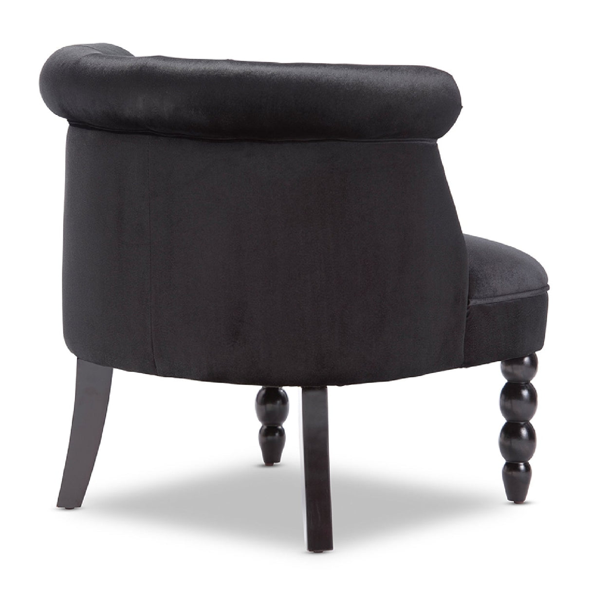  Modern European furniture - Black Velvet Vanity Accent Chair - www.oroa.com | Oroa.com