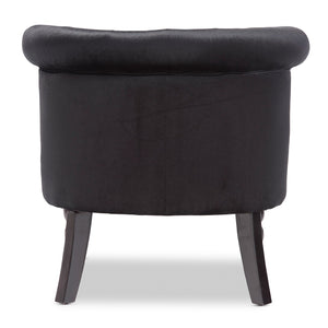   Modern European furniture - Black Velvet Vanity Accent Chair - www.oroa.com | Oroa.com