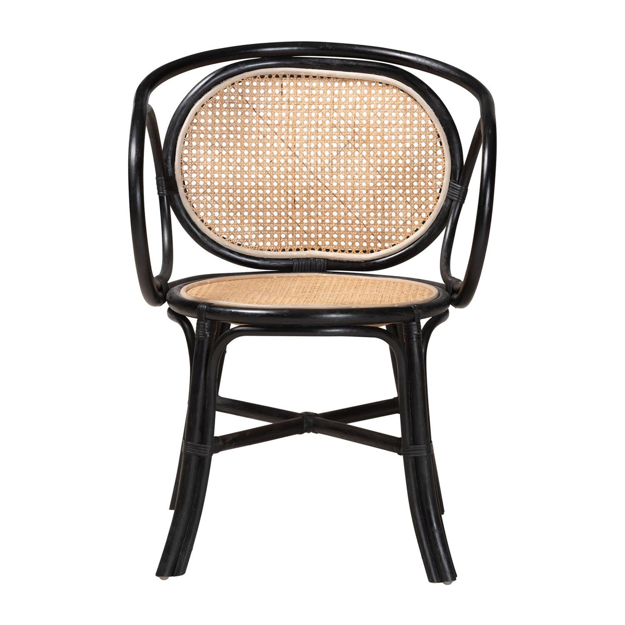   Modern European furniture - Black Framed Rattan Dining Chair - www.oroa.com | Oroa.com